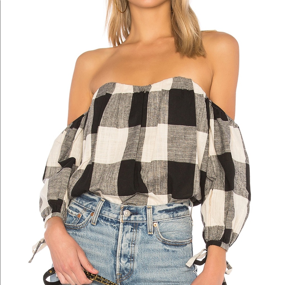 Tularosa orai top in black check
